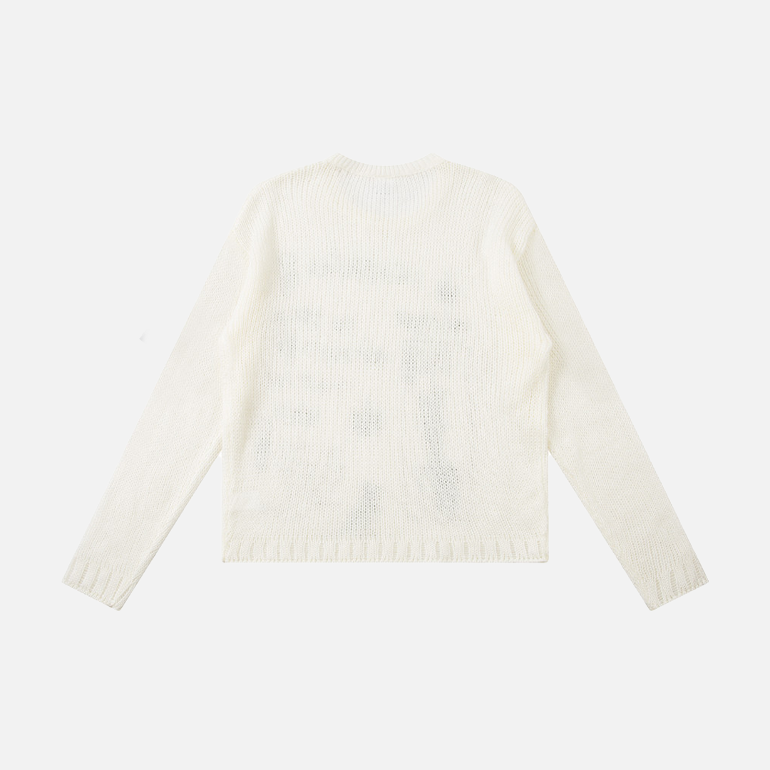 Flexible Unique Graffiti Print Round Neck Sweater