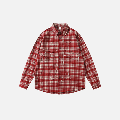 Breathable Retro Stylish Plaid Long Sleeve Shirt
