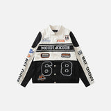 Detachable Motorcycle Crop Varsity Jacket