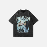 Vintage Skull Angel Graphic Print T-Shirt