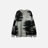 Y2K Streetwear Hip Hop Letter Tie Dye Sweater