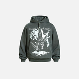 Long-lasting Gothic Printed Loose Hooded Sweatshirt