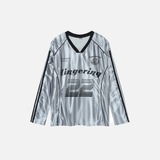 Stylish Long Sleeve V-Neck Jersey Long Sleeve T-Shirt
