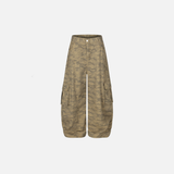 Streetwear Dark Punk Camouflage Utility Wide Leg Jeans
