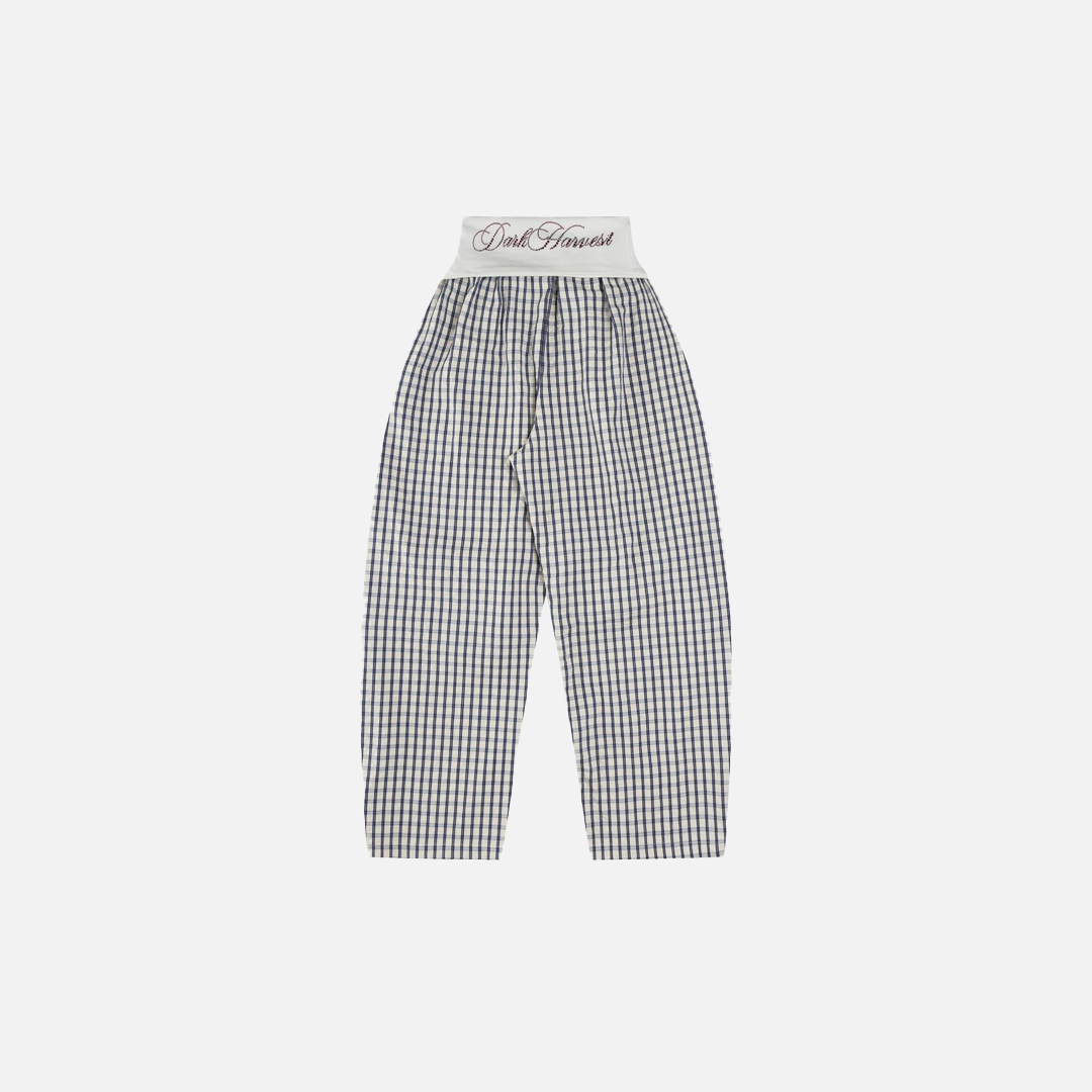 Y2K Diamond Plaid Pleated Wide Leg Pants