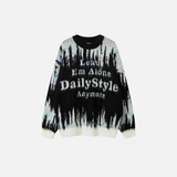 Autumn Chic Retro Letter Knitted Sweater