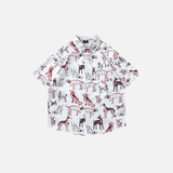 Vibrant Durable Graffiti Dog Graphic Short Sleeve Shirt