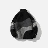 Splicing Contrast Sherpa Lambs Wool Coat