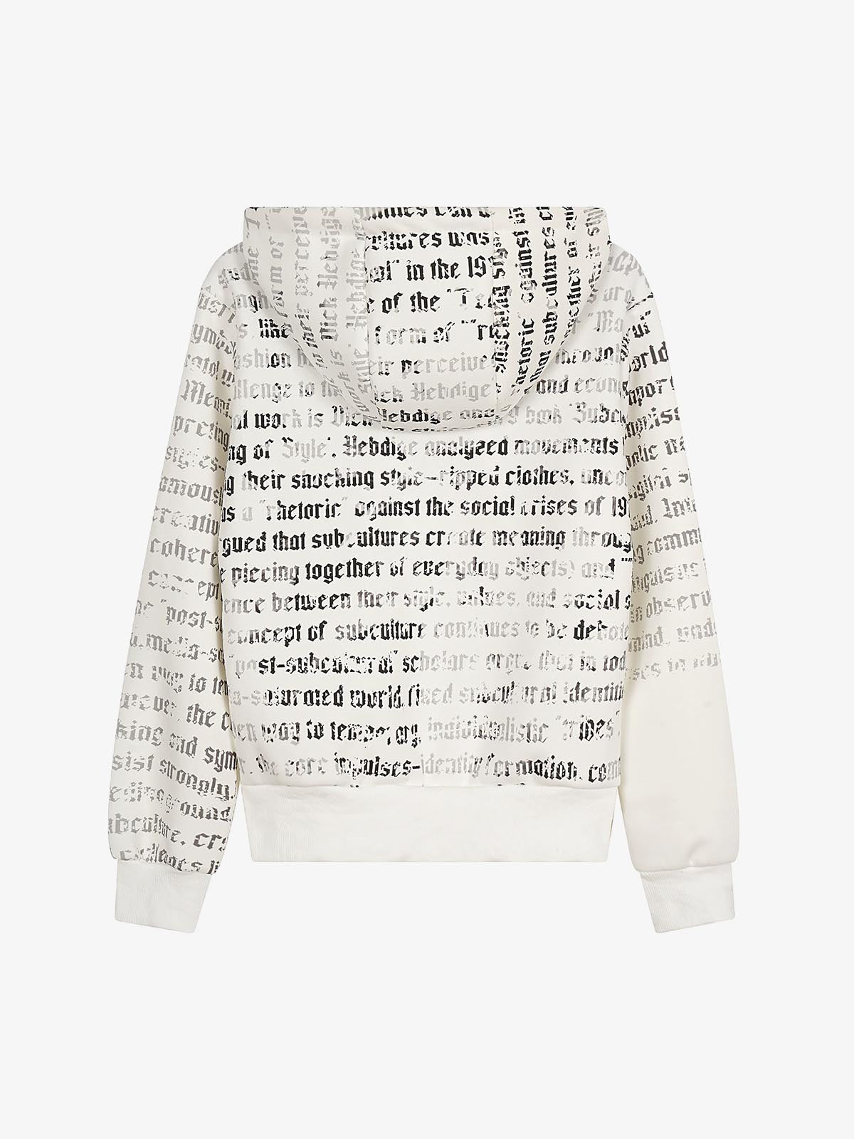 All-Over Letter Graphic Zip Sweatshirt