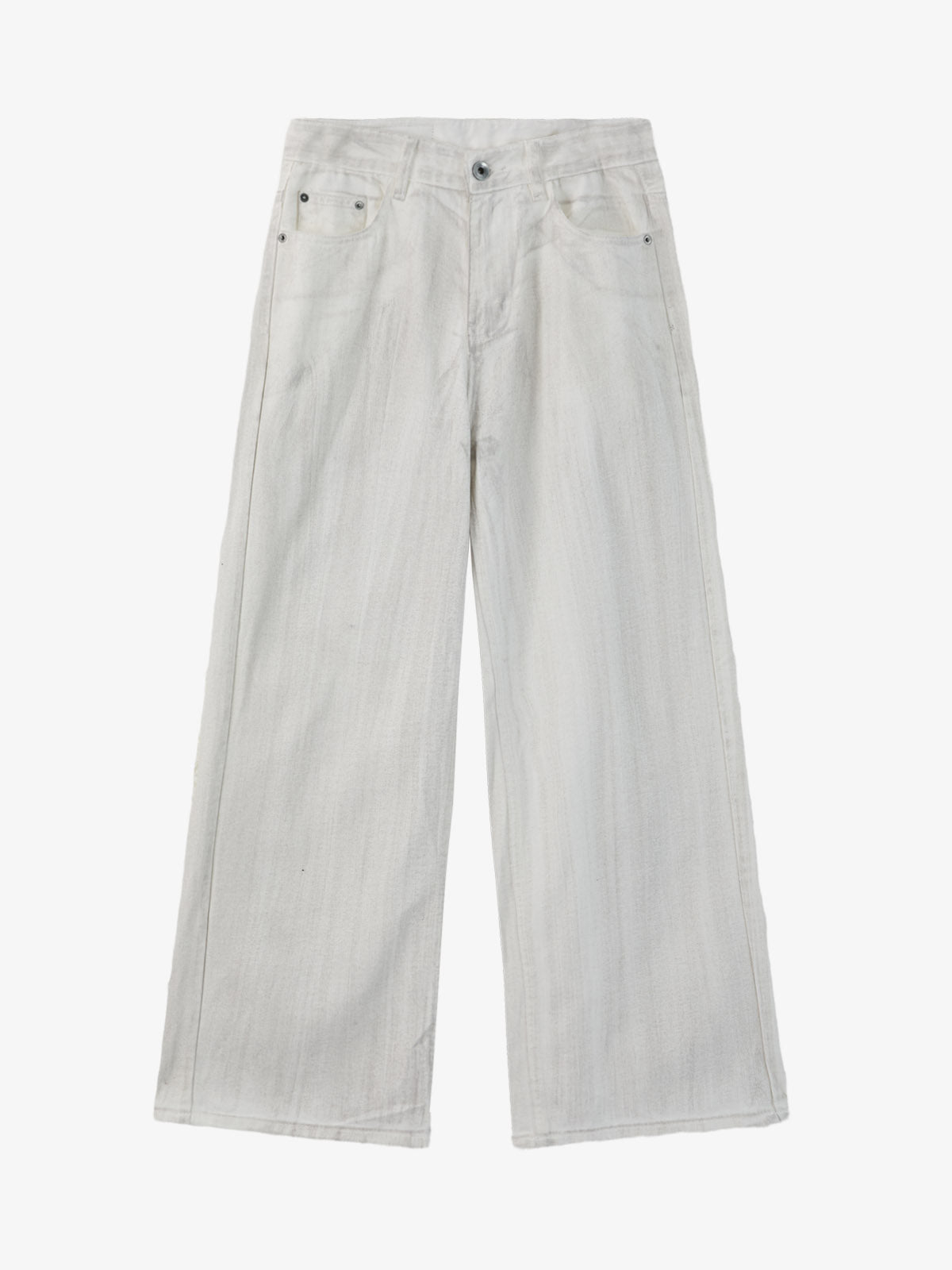 Colorful Cross Patch Straight Leg with Detachable Chain Jeans; White / M, White / L, White / XL, White / 2XL