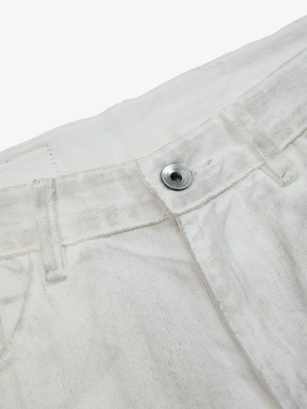 Colorful Cross Patch Straight Leg with Detachable Chain Jeans; White / M, White / L, White / XL, White / 2XL