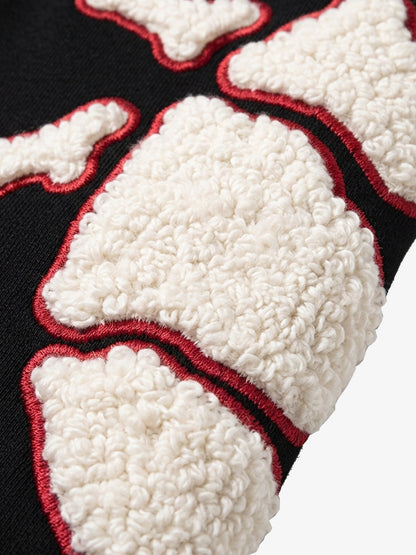 Scorpion Skeleton Terry Embroidered Wide-Leg Sweatpants; Black / S, Black / M, Black / L, Black / XL, Black / 2XL
