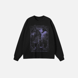 Scary Castle Graphic Long Sleeve T-Shirt