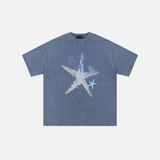 Signature Starfish Print Hip Hop T-Shirt