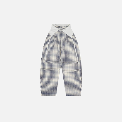 Y2K Diamond Plaid Pleated Wide Leg Pants