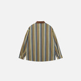 Back view of the brown Cheerful Daydream Shirt in a gray background