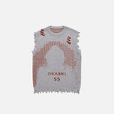 Y2K Vintage Distressed Knitted Vest