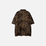 Leopard Print Loose Fit Lapel Summer Shirt