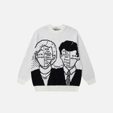 Y2K Knitted Graphic Sweater