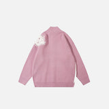 Loose Embroidery Knitted Sweater