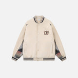 Y2K Elevated Color Block Baseball Varsity Jacket