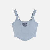 Y2K Sleeveless Bra Pad Crop Top