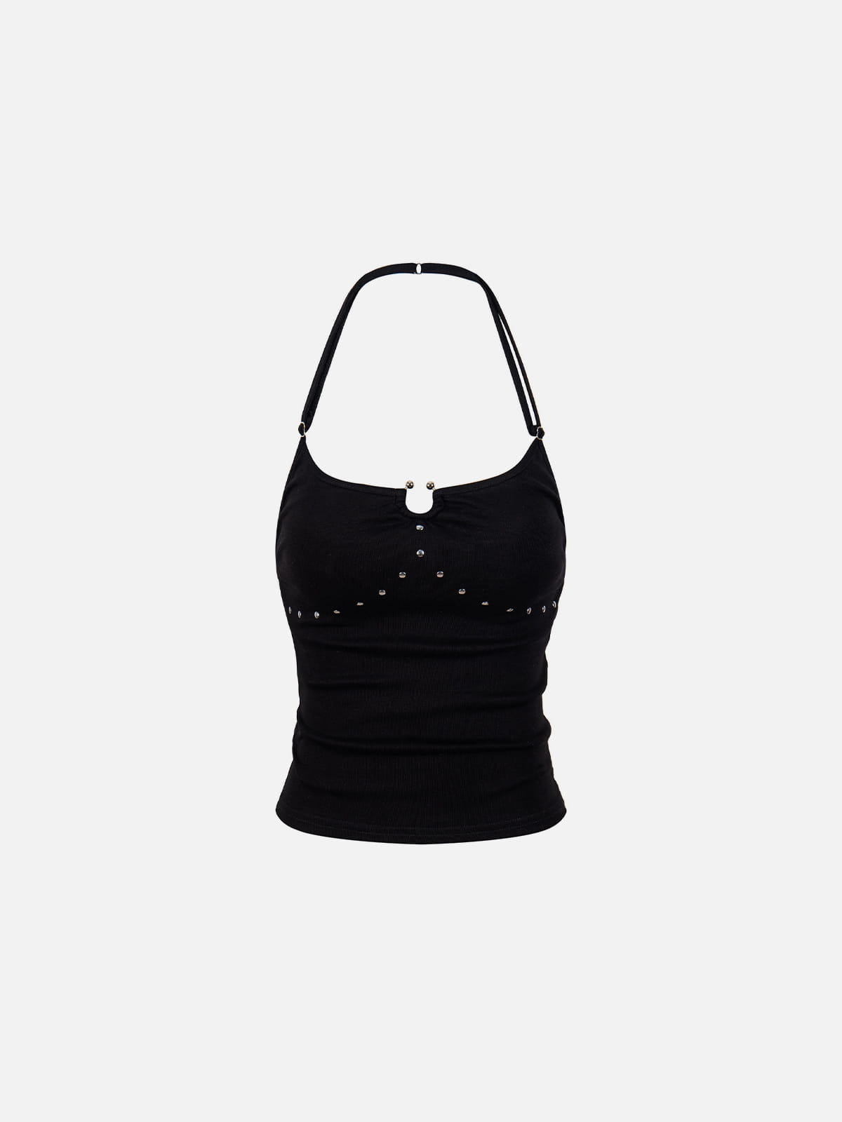 Studded Halter Tank Top