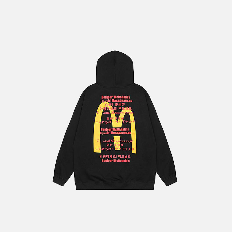 "M" Letter Print Hoodie