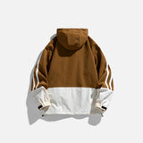 Back view of the khaki Trailblazer Windbreaker Jacket in a gray background