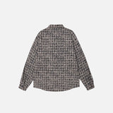 Woven Plaid Long Sleeved T-Shirt