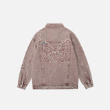 Embroidery Butterfly Denim Jacket