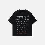 American Style Contrast Letter Print T-Shirt