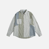 Cozy Plaid Loose Patchwork Hip Hop Long Sleeve Shirt
