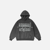 Loose Gradient Letter Print Hoodie