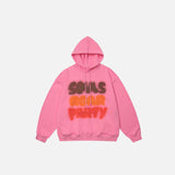 Souls And Party Print Hoodie