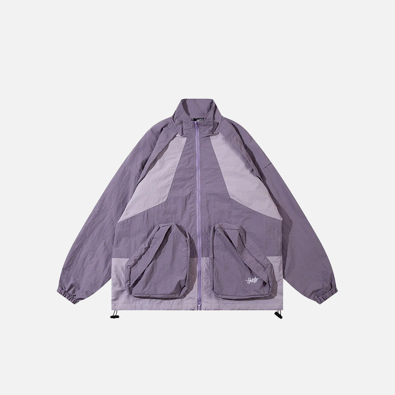 Splicing Color Windbreaker Jacket