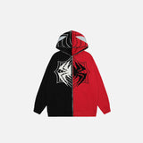 Spider Embroidery Zip-up Hoodie