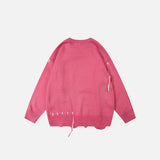 Flower Pocket Oversized Sweater