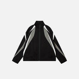 Retro Patchwork Zip-up Windbreaker Jacket