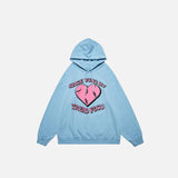 Cracked Heart Letter Print Hoodie