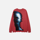 Shadow Graphic Print Gothic Oversized T-Shirt