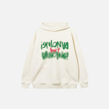 Washed Letter Print Hoodie
