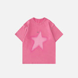 Y2K Faded Star Oversized T-shirt