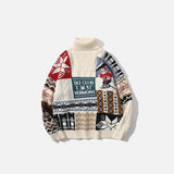 Embroidered Patchwork Sweater