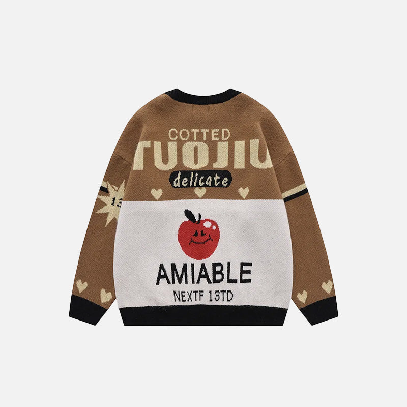 Vintage Apple Print Sweater