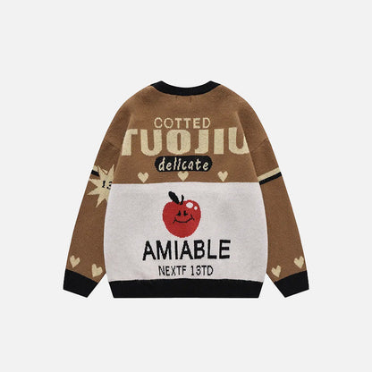Vintage Apple Print Sweater