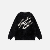 Fuzzy Oversized Crewneck Sweater
