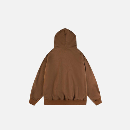 Letter Printed Oversized Hoodie