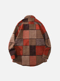 Color Block Retro Patchwork Shirt