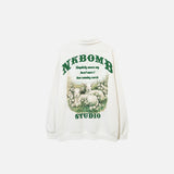 Sheep Flower Polo Sweatshirt